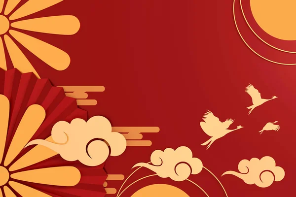 Happy Chinese New Year Banner Design Year Tiger Space Text — Stock Photo, Image