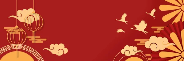 Feliz Año Nuevo Chino Banner Diseño Año Del Tigre Espacio — Foto de Stock