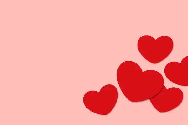Happy Valentine Day Background Decorative Festive Object Heart Shaped Paper — Stock Photo, Image
