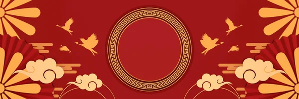 Gelukkig Chinees Nieuwjaar Banner Ontwerp Jaar Van Tijger Ruimte Voor — Stockfoto