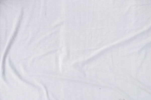 Textuur Van Witte Stof Doek Achtergrond Bovenaanzicht Vlakke Wip Ruimte — Stockfoto