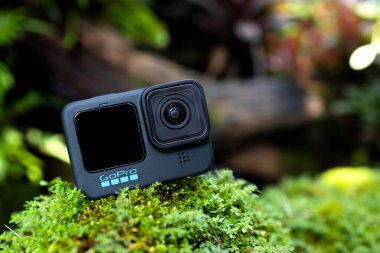 Chiang Rai, Tayland - 25 Mayıs 2022 GoPro Kahraman 10 Black. aksiyon kamerası.
