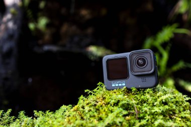 Chiang Rai, Tayland - 25 Mayıs 2022 GoPro Kahraman 10 Black. aksiyon kamerası.