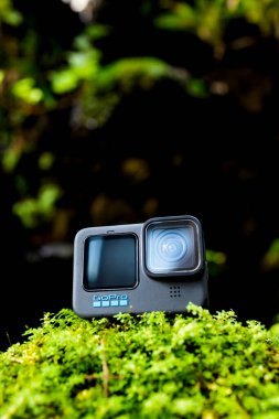 Chiang Rai, Tayland - 25 Mayıs 2022 GoPro Kahraman 10 Black. aksiyon kamerası.