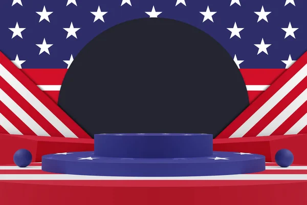 Modern Mockup Podium Display United States America Display Banner Background — Stock Photo, Image