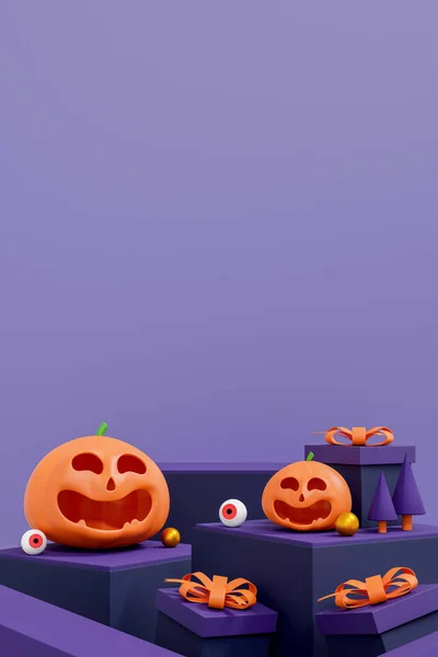 Halloween Background Podium Product Display Geometric Podium Product Display Illustration — Fotografia de Stock