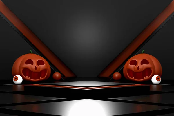 Halloween Background Podium Product Display Geometric Podium Product Display Illustration —  Fotos de Stock