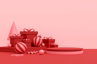 Mutlu Noeller ve mutlu yeni yıl afişleri tasarımı, poster ve kapak tasarımı geçmişi. Fotokopi alanı olan Noel stüdyosu ürün sergisi. 3B illüstrasyon