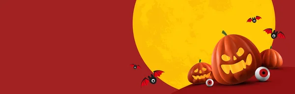 Happy Halloween Day Banner Backgroun Поздравительная Открытка Баннер Плакат Блог — стоковое фото