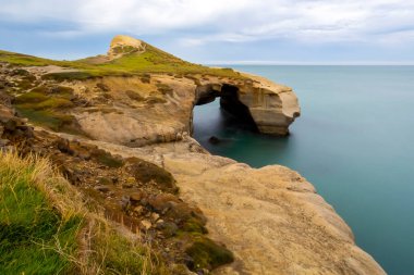 Tünel kumsalda otago Yarımadası, Yeni Zelanda