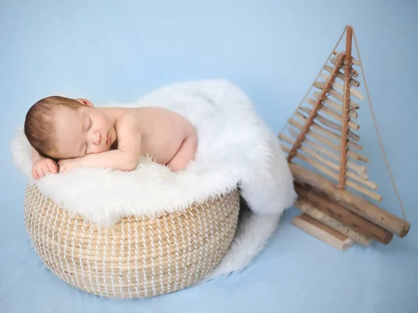Спящий Новорожденный Ребенок Семья Часть — стоковое фото