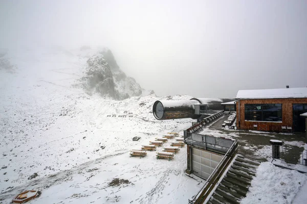 Vinterlandskap Karwendel Bergen Med Schafreiter Topp Med Snö — Stockfoto