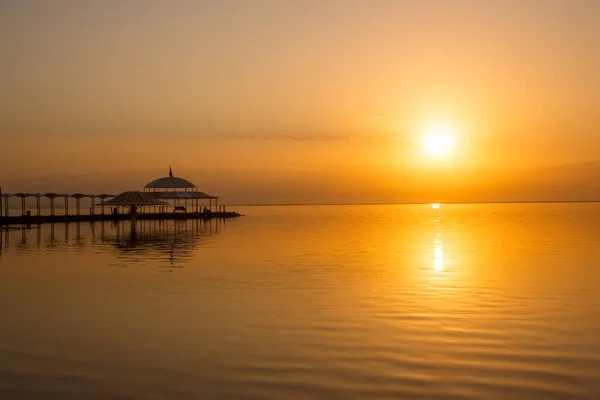 Dead Sea Cost Israel Sunset — Stock Photo, Image