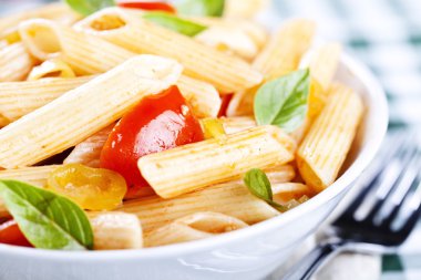 lezzetli makarna yakın çekim