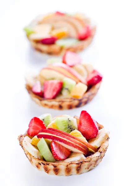 Drie fruit taarten — Stockfoto