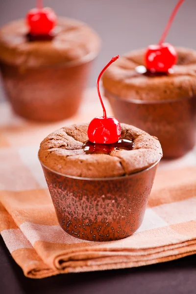 Chocolate Souffles — Stock Photo, Image