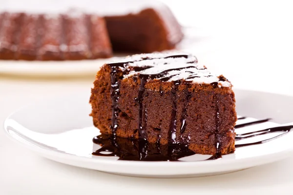 Rebanada de pastel de chocolate —  Fotos de Stock