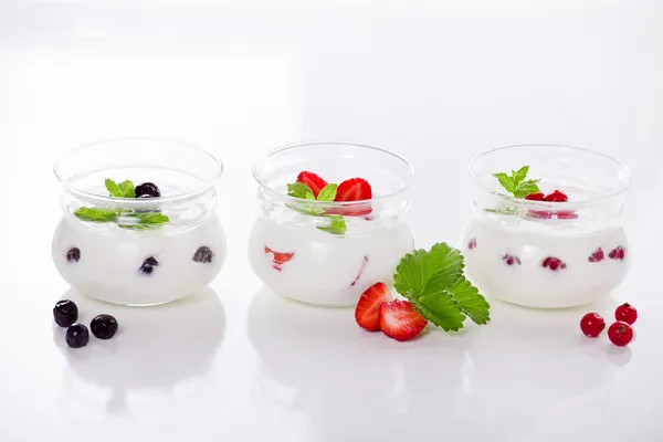 Yogur casero de frutas — Foto de Stock