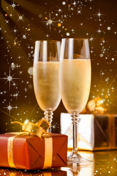 Christmas Champagne — Stock Photo, Image