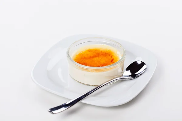 Crème brulée till efterrätt — Stockfoto