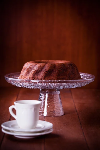 Chocolate Cake And Tea — Stock Photo, Image