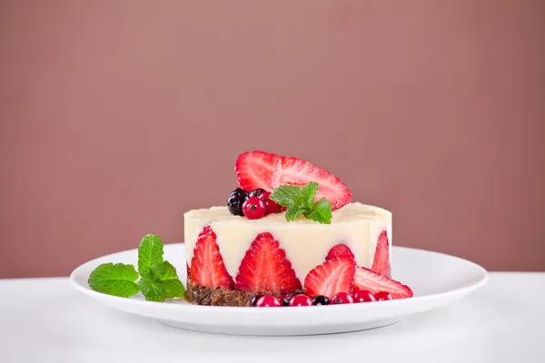 Krem waniliowy deser — Zdjęcie stockowe