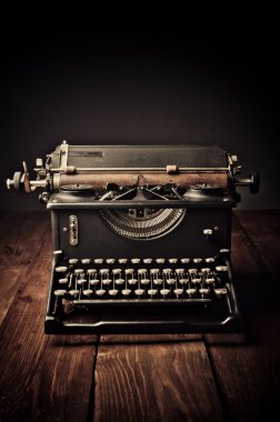 Vintage daktilo, retro tarzında rötuş