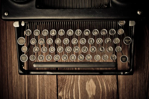 Vintage typewriter, touch-up in retro style — Stock Photo, Image