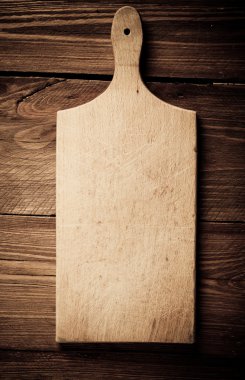 Empty vintage cutting board clipart
