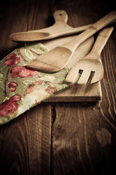 Empty vintage cutting board — Stock Photo, Image