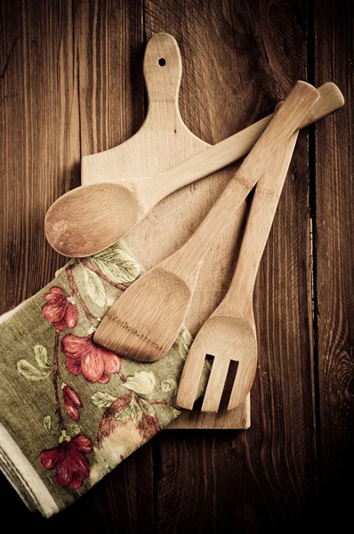 Empty vintage cutting board — Stock Photo, Image