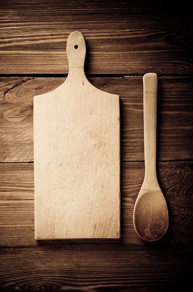 Empty vintage cutting board — Stock Photo, Image