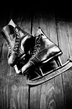 eski patenler. siyah ve beyaz fotoğraf