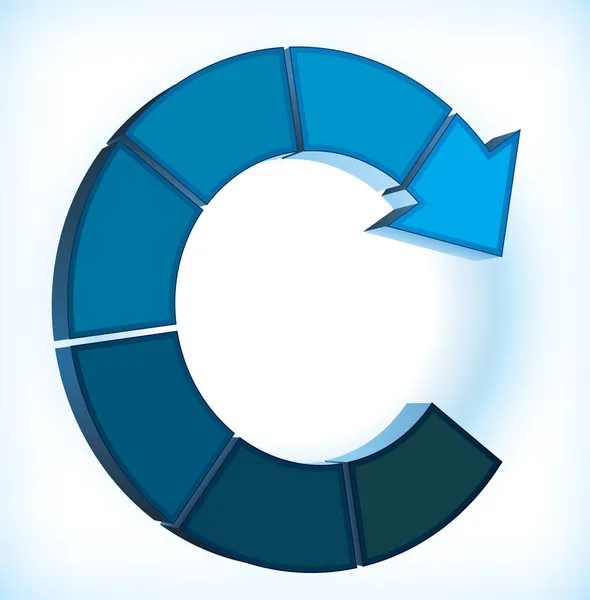 Diagrama de flecha circular — Archivo Imágenes Vectoriales