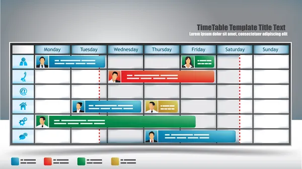 Geschäftszeitplan — Stockvektor