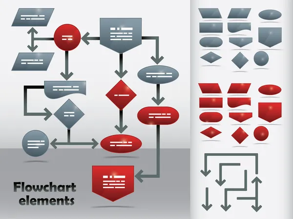 Plantilla de diagrama de flujo — Vector de stock