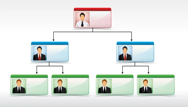 Estrutura corporativa ilustração gráfico —  Vetores de Stock