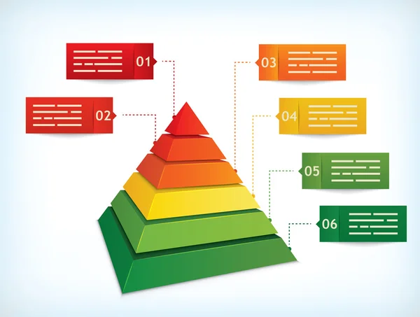 Pyramidendiagramm — Stockvektor