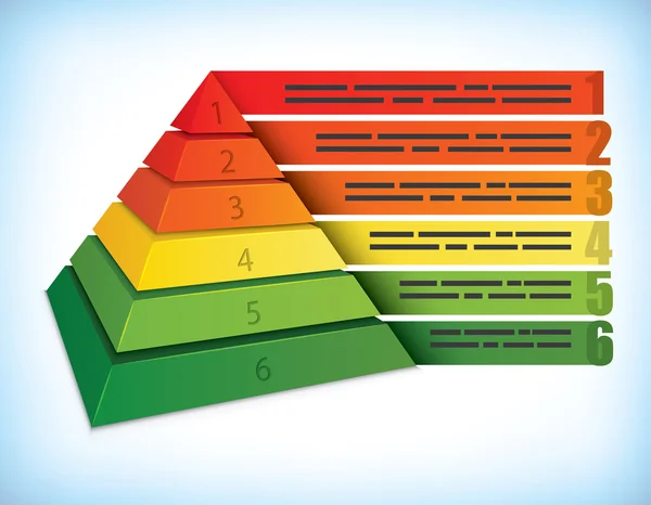 Concepto de presentación piramidal — Vector de stock