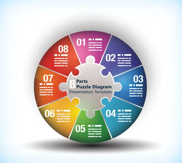 8-сторонний график бизнес-колес — стоковый вектор