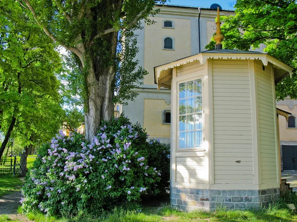 Cabina in legno a Stoccolma (Svezia) ) — Foto Stock