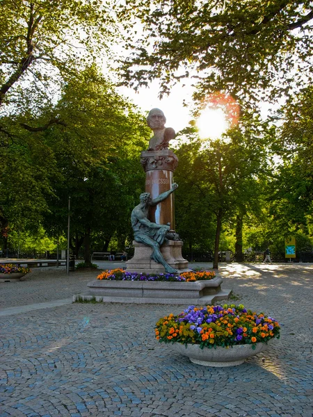 Erikson statue in stockholm (schweden) — Stockfoto