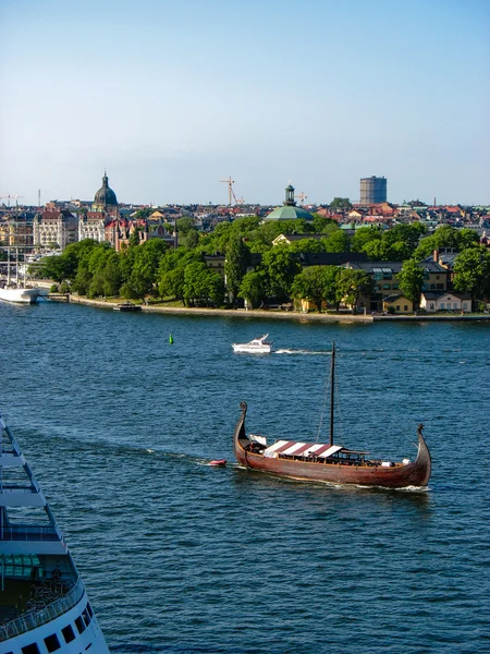 Drakkar sul Mar Baltico — Foto Stock