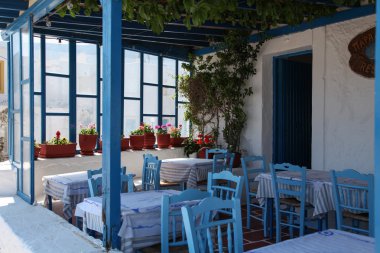 Paros Adası'nda Teras