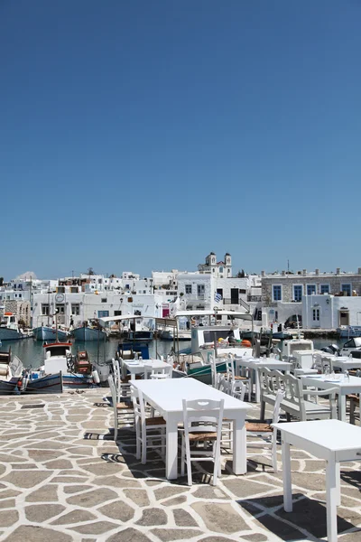 Terrace of a greek restaurant — Stock Photo, Image