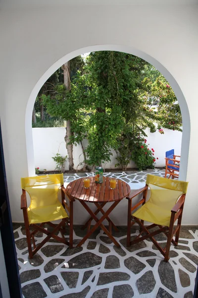 Terrasse auf der Insel Paros — Stockfoto