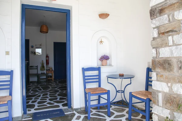 Terrasse auf der Insel Paros — Stockfoto