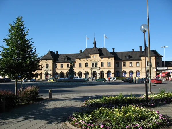 Uppsala van treinstation Rechtenvrije Stockfoto's