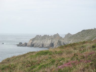 Brittany Pointe du van ve deniz kıyısı