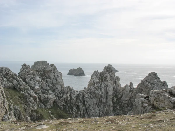 Pointe du Raz y la costa del mar en Bretaña — Foto de Stock